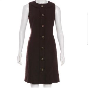 Tory Burch brown dress big buttons